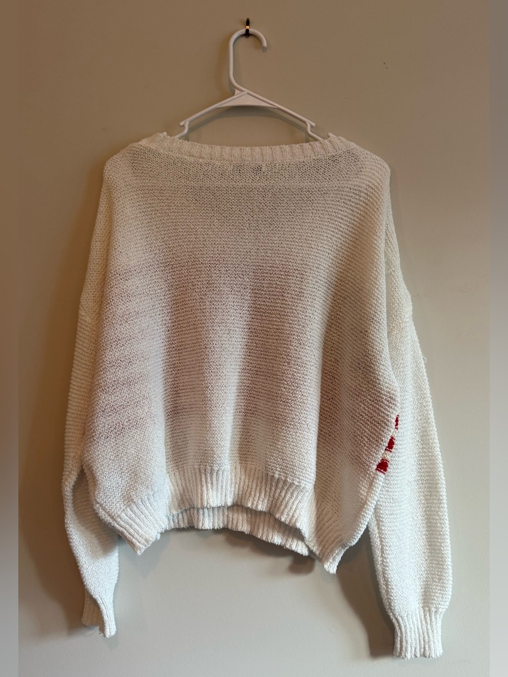 Hudson Gray White American Flag Knit Sweater - Picture 2 of 2